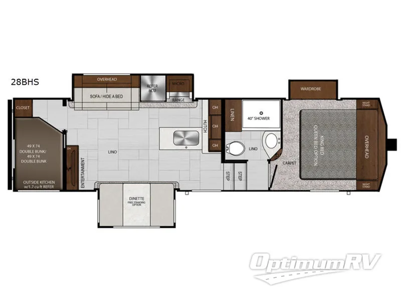 2019 Forest River Impression 28BHS RV Floorplan Photo