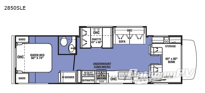 2020 Forest River Sunseeker LE 2850SLE Ford RV Floorplan Photo