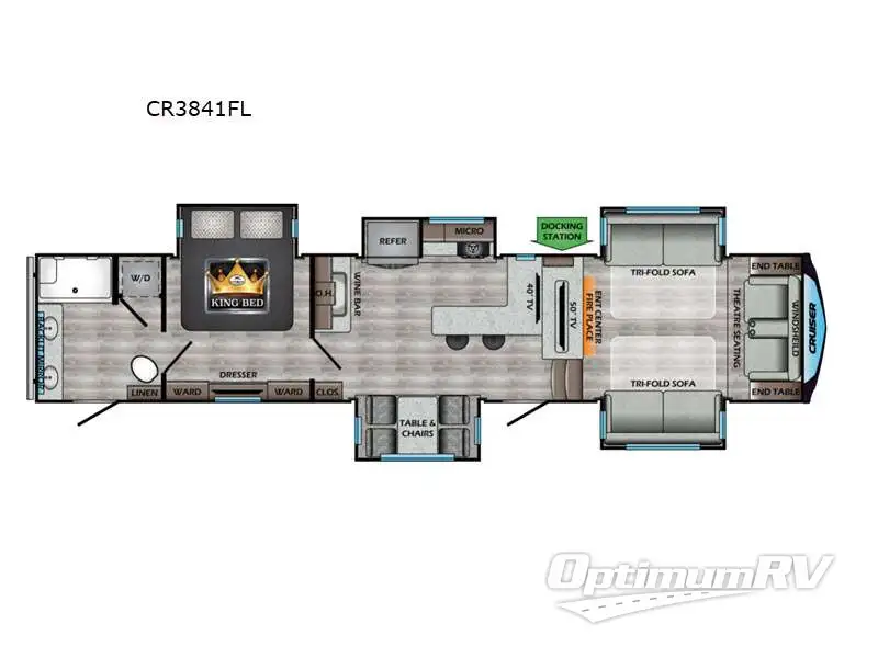 2021 CrossRoads Cruiser CR3841FL Floorplan Photo