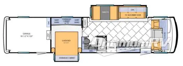 2013 Newmar Canyon Star 3920 Floorplan Photo