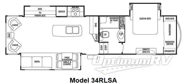 2012 Forest River Cedar Creek 34RLSA Floorplan Photo