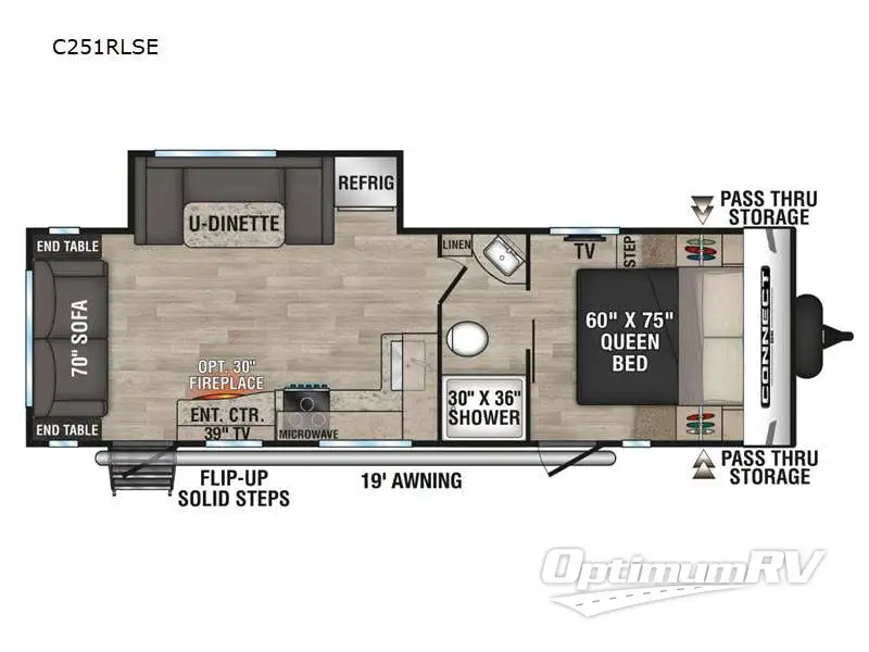 2023 KZ Connect SE C251RLSE Floorplan Photo