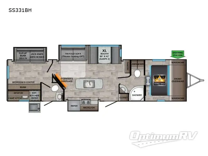 2021 CrossRoads Sunset Trail SS331BH RV Floorplan Photo