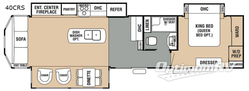 2018 Forest River Cedar Creek Cottage 40CRS Floorplan Photo