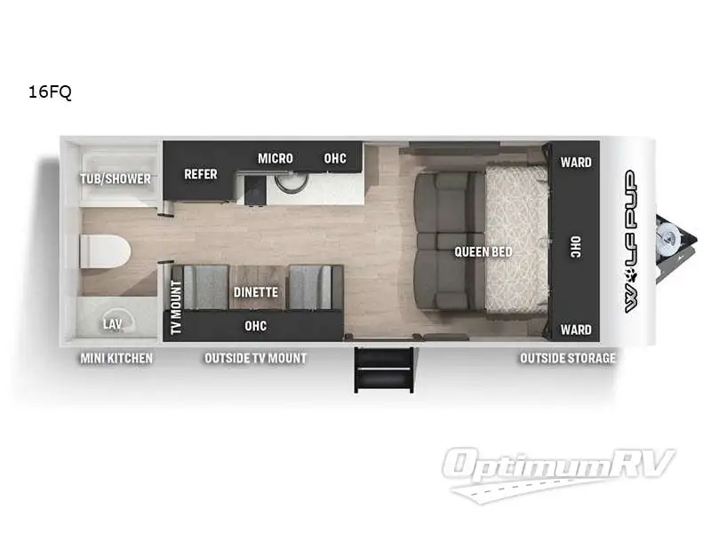 2021 Forest River Cherokee Wolf Pup Black Label 16FQBL RV Floorplan Photo