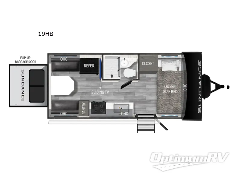 2023 Heartland Sundance Ultra Lite 19HB RV Floorplan Photo