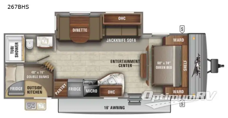 2021 Jayco Jay Flight SLX 8 267BHS Floorplan Photo