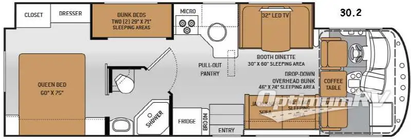 2015 Thor ACE 30.2 RV Floorplan Photo