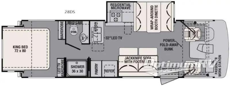 2016 Forest River FR3 28DS Floorplan Photo