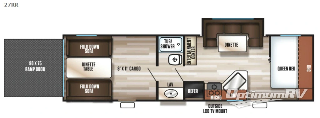 2017 Forest River Cherokee Grey Wolf 27RR Floorplan Photo