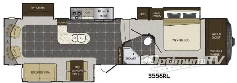 2015 Keystone alpine 3556RL Floorplan Photo