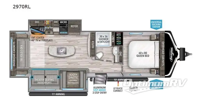 2021 Grand Design Imagine 2970RL Floorplan Photo