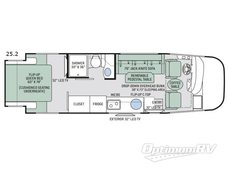 2018 Thor Axis 25.2 Floorplan Photo