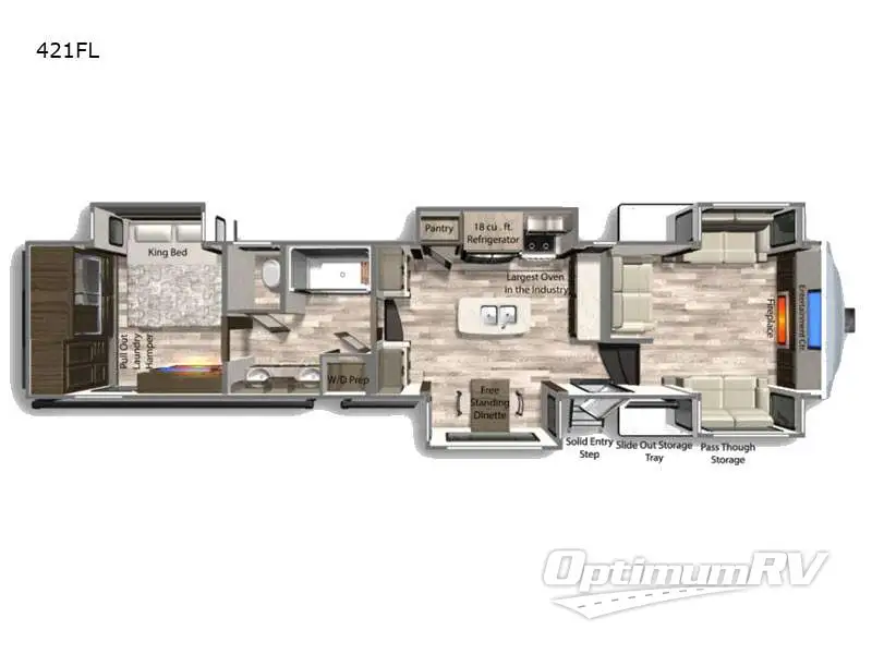 2021 Dutchmen Yukon 421FL Floorplan Photo