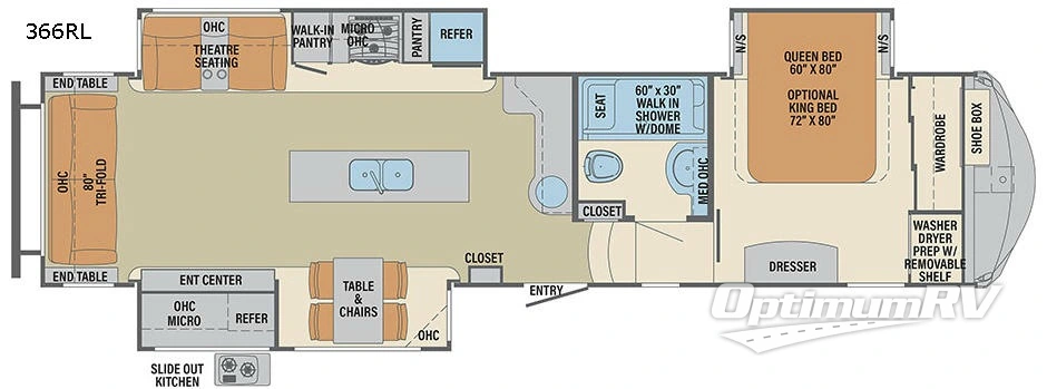 2018 Palomino Columbus F366RL Floorplan Photo