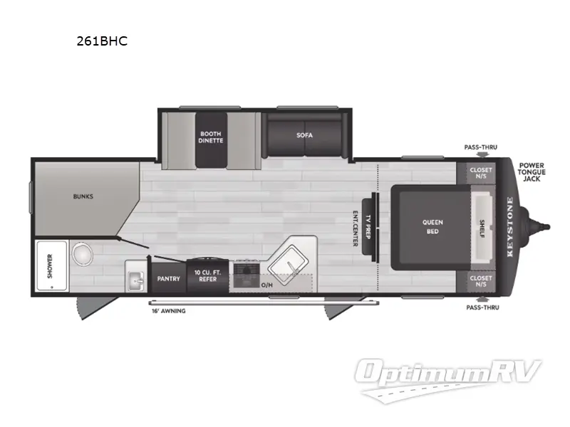 2026 Keystone Springdale Classic 261BHC Floorplan Photo