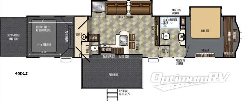 2016 Forest River Vengeance Touring Edition 40D12 Floorplan Photo