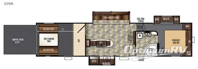 2016 Forest River Vengeance Super Sport 320A RV Floorplan Photo