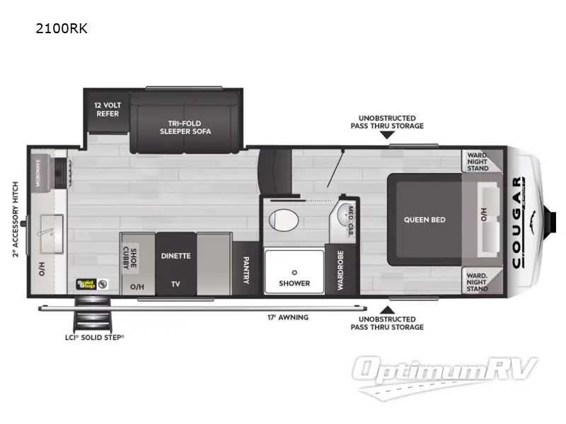 2024 Keystone Cougar Sport 2100RK Floorplan Photo
