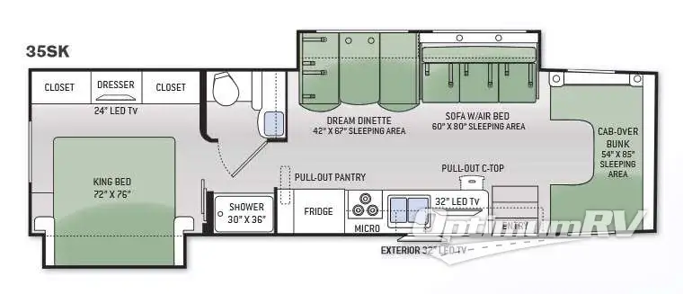 2015 Thor Four Winds Super C 35SK Floorplan Photo