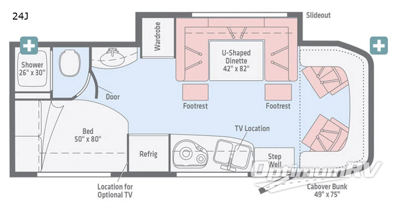 2019 Winnebago Navion 24J Floorplan Photo