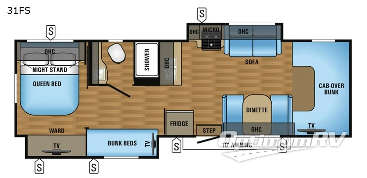 2017 Jayco Greyhawk 31 FS Floorplan Photo