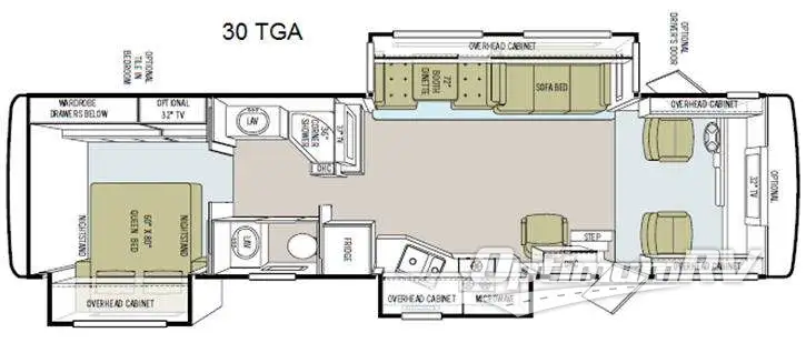2011 Tiffin Allegro 34 TGA Floorplan Photo