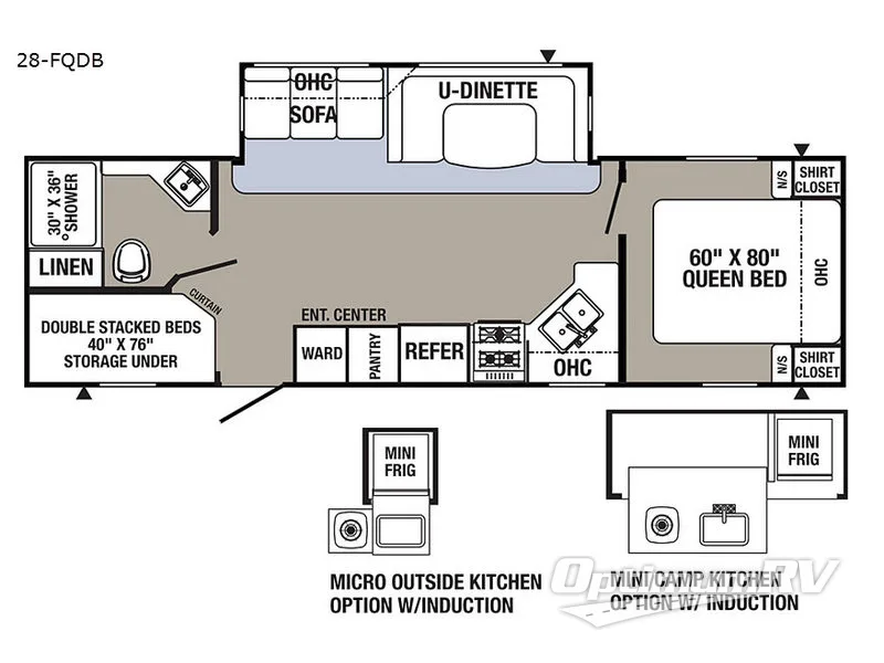 2019 Palomino Puma 28FQDB Floorplan Photo