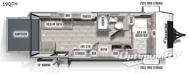 2021 Forest River IBEX 19QTH Floorplan Photo