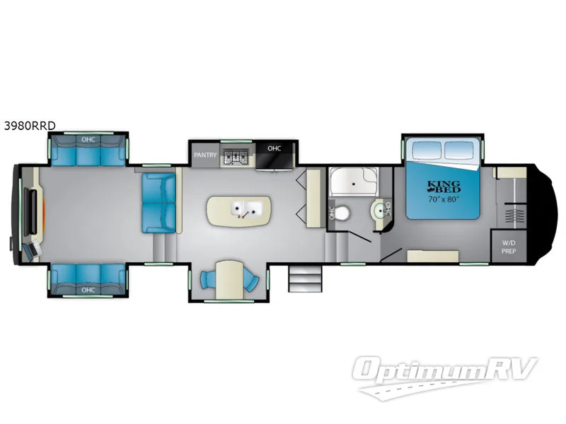 2019 Heartland Bighorn 3980RRD Floorplan Photo