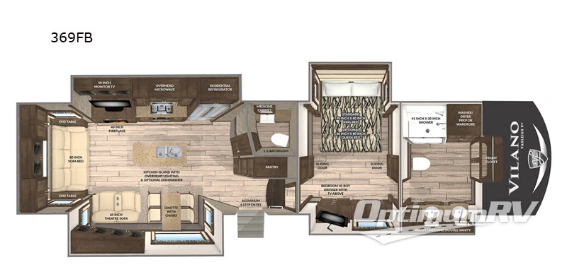 2020 VanLeigh Vilano 369FB Floorplan Photo