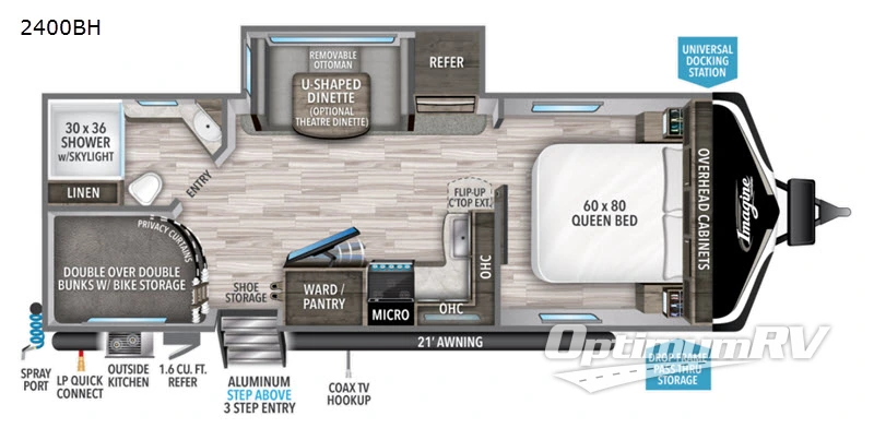 2021 Grand Design Imagine 2400BH Floorplan Photo