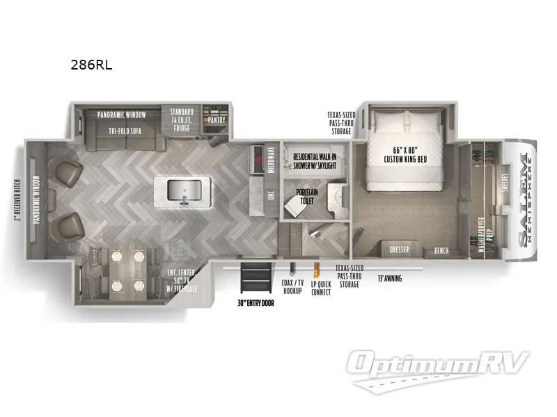 2022 Forest River Salem Hemisphere 286RL Floorplan Photo