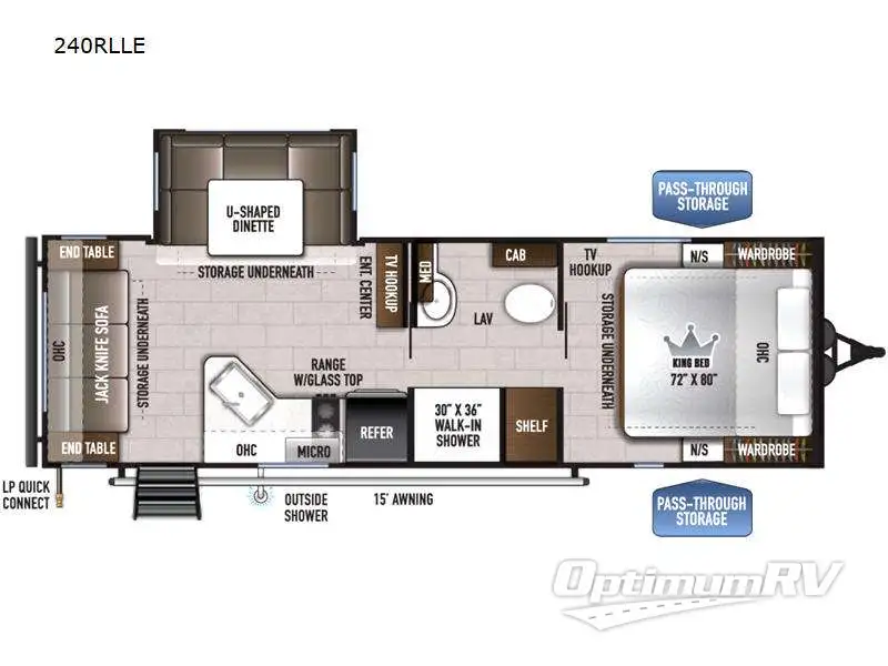 2023 East To West Della Terra 240RLLE Floorplan Photo