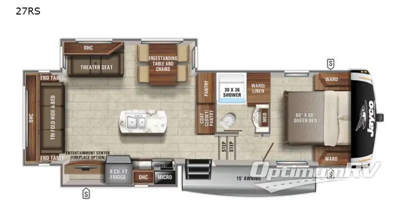 2021 Jayco Eagle HT 27RS Floorplan Photo
