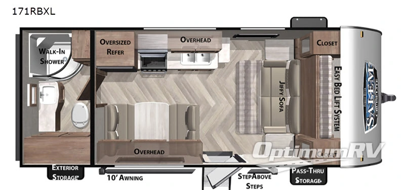 2021 Forest River Salem Cruise Lite 171RBXL Floorplan Photo