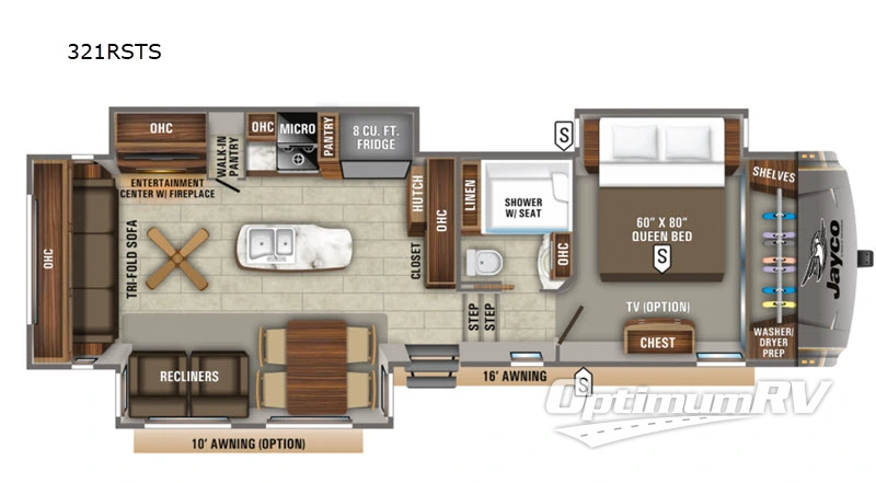 2019 Jayco Eagle 321RSTS Floorplan Photo