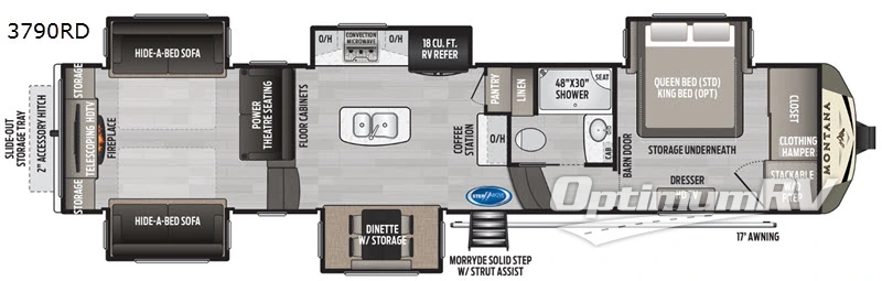 2020 Keystone Montana 3790RD Floorplan Photo