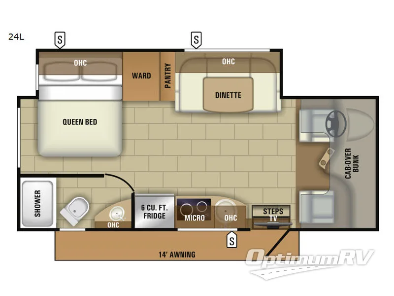 2018 Entegra Qwest 24L Floorplan Photo