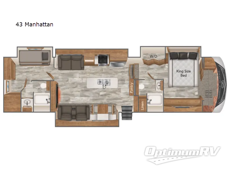 2021 DRV Luxury Suites Mobile Suites 43 Manhattan Floorplan Photo