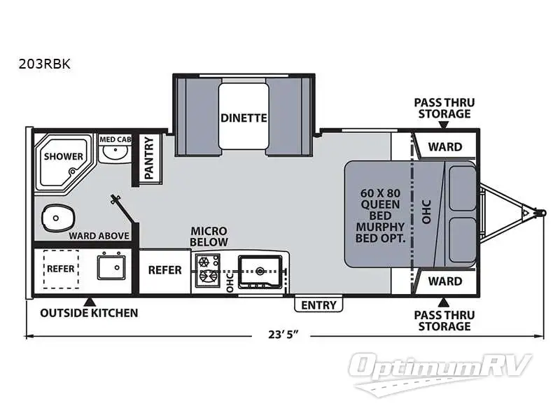 2023 Coachmen Apex Nano 203RBK RV Floorplan Photo