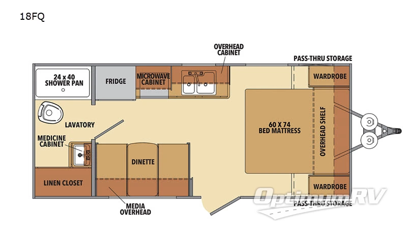 2019 Shasta Shasta 18FQ Floorplan Photo