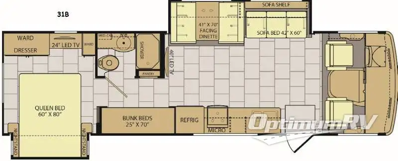 2017 Fleetwood Flair 31B Floorplan Photo
