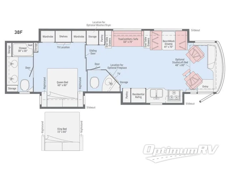 2018 Winnebago Forza 38F Floorplan Photo