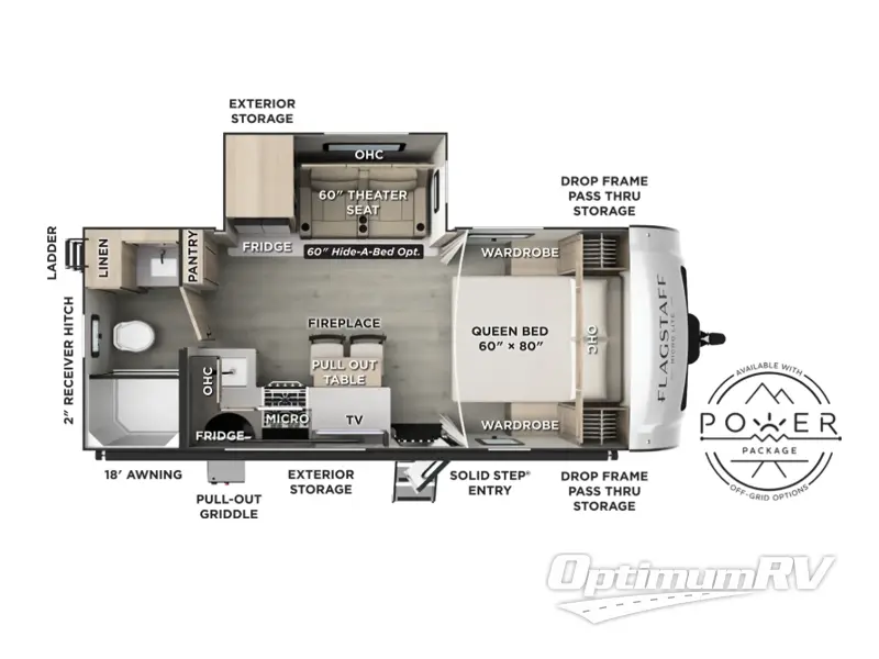 2027 Forest River Flagstaff Micro Lite 22LKS Floorplan Photo