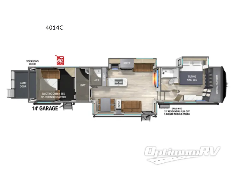 2025 Heartland Cyclone 4014C RV Floorplan Photo