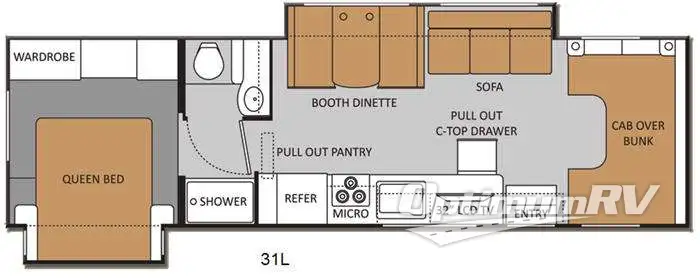 2013 Thor Chateau 31L Floorplan Photo