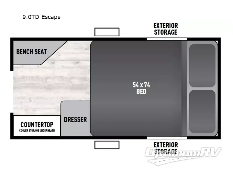 2024 Coachmen Clipper Camping Trailers 9.0 TD Escape Floorplan Photo