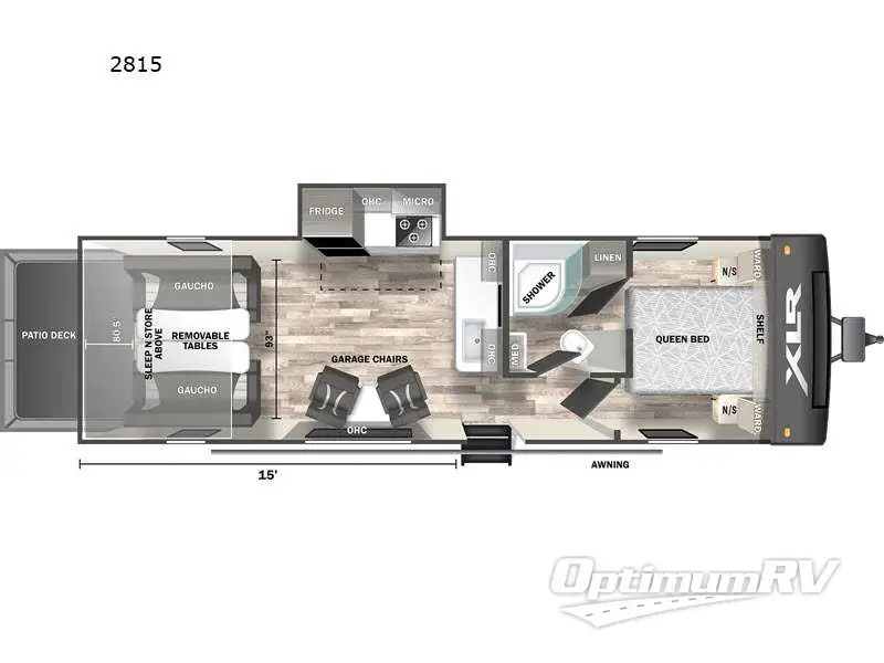 2023 Forest River XLR Hyper Lite 2815 Floorplan Photo