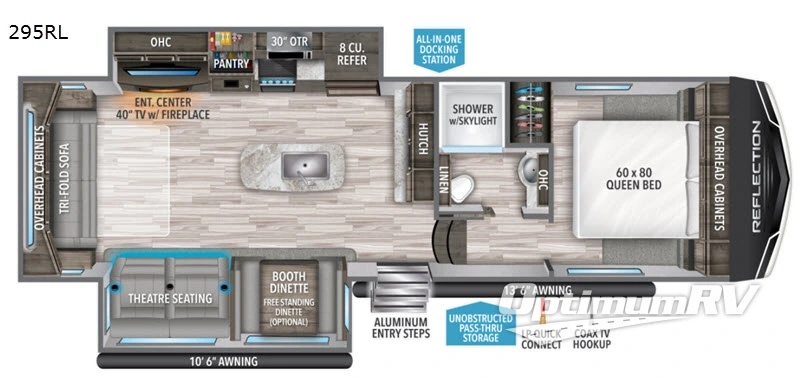 2020 Grand Design Reflection 150 Series 295RL Floorplan Photo